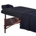 Master Massage Set de drapage 3 en 1 en flanelle pour table de massage, drap plat, taie d'oreiller pour visage noir