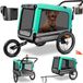 KESSER® Chariot de vélo pour chien jusqu'à 40 kg 3 en 1 Poussette pour chien - Chariot de vélo Chien Jogger - Vert menthe