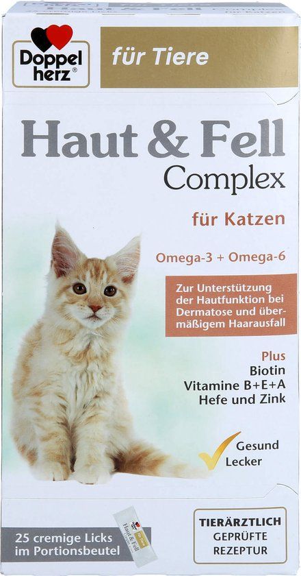 Doppelherz Huid & Vacht Complex voor Katten - 25 stuks