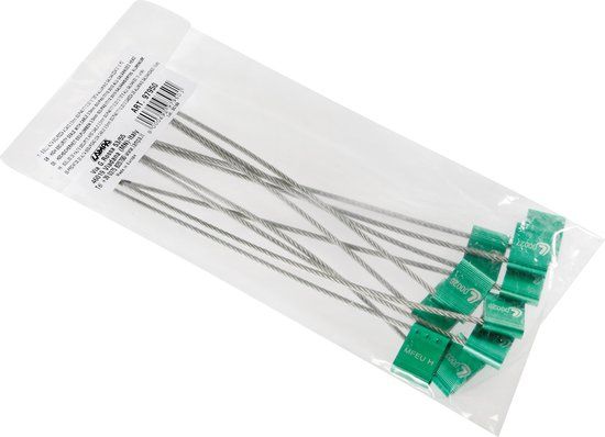 Lampa High Security Seals Aluminium kop, stalen kabel 10pcs