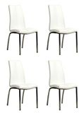 La Silla Española Ourense stoel, stoffen, wit, 94 cm (H) x 43,5 cm (B) x 58 cm (D)