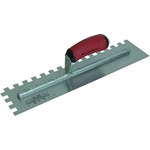 Marshalltown Tweezijdig gekerfde troffel - SQ-13x13x13 mm - DuraSoft handvat - 279x114 mm