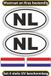 JERMA allerhandestickers Jerma - NL vlag - Auto -Sticker - 2x ovaal 13x7 cm - 2st 7x2.5 cm - Vinyl - Zelfklevend -Duurzaam