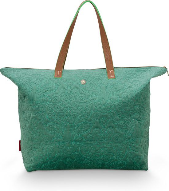 Pip Studio Tilda Shopper Groen Fluweel / Polyester 66x20x44cm
