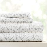 Linen Market Hotelcollectie, ultrazachte en verkoelende tweepersoons-dekbedset, slaap beter dan ooit tevoren, diepe tas voor matrassen van 40,6 cm, grijze wijnstokken