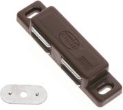 AMIG magneetsnapper/deurmagneet - 2 stuks - bruin - 7.6 x 1.8 x 1.4 cm