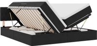 vidaXL LED-opbergbed met matras, zwart, 180 x 200 cm, fluweel