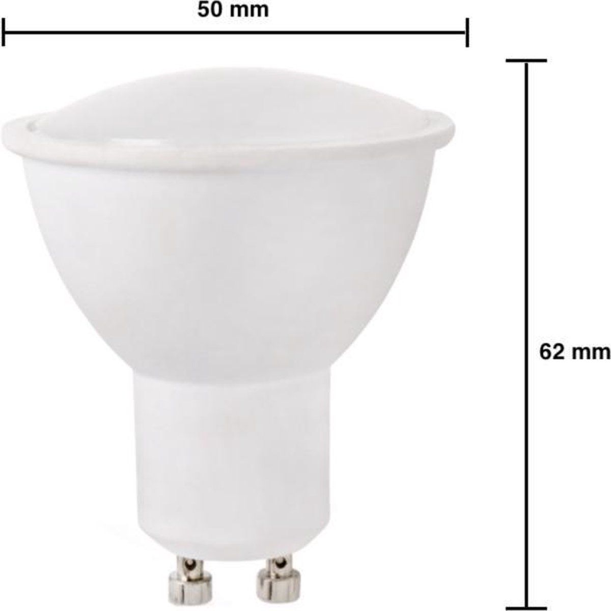 SpectrumLED LED spot GU10 - 1,5W - 4000K helder wit licht - Wit