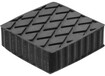 BGS Rubberen pad voor hefplatforms - 116,5 x 116,5 x 36,5 mm - 1 stuk