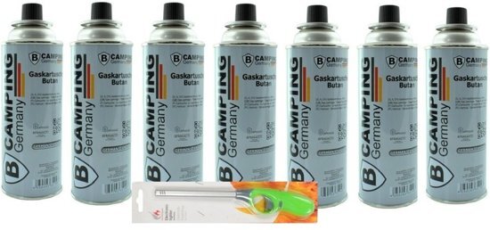 Ben Tools 7x Onkruidverdelging gasfles butaan gas - 227 gr - gasbus navulling inclusief aansteker