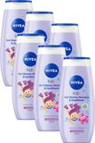 NIVEA Kids 3in1 Douche, Shampoo & Conditioner Magic berry scent - Met Biologische Aloë Vera - Voordeelverpakking - 6x 250ml
