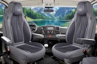 Bremer Sitzbezüge Knaus Premium Camper Stoelhoezen voor L!VE LIVE TI LT4 in Grijs (2 losse stoelen)
