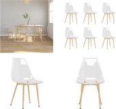vidaXL Eetkamerstoelen 6 st PET transparant