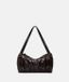 Liebeskind Berlin Leren Aktetas Faye Shiny Satchel Deep Soil donkerbruin