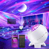 Sterrenhemel COOLNIGHT Led-sterrenhemelprojector voor slaapkamer, nachtlampje voor kinderen, met 15 kleuren + 5 manen, decoratie voor slaapkamer, bluetooth, met 15 witte geluiden en afstandsbediening, cadeau voor