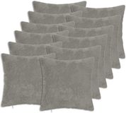 vidaXL Kussensloop Lichtgrijs 45 x 45 cm Katoensatijn 12 stuks
