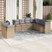 Maison Exclusive - Ensemble de meubles de jardin 9 pièces avec canapé et coussins, beige, en polyrotin