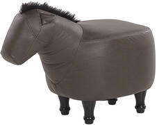 Beliani HORSE - Hocker - bruin - kunstleer