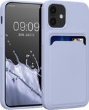 kwmobile telefoonhoesje geschikt voor Apple iPhone 12 mini - Hoesje met pasjeshouder - TPU case in lavendel