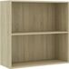 vidaXL Boekenkast 80x30x76,5 cm bewerkt hout sonoma eikenkleurig