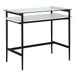 Henn&Hart Home Office, zwart/Faux White Stone, 36" Wide
