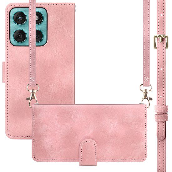 imoshion Bookcase met koord voor de Motorola Moto G57 Power - Roze