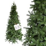 Slanke kerstboom van realistisch pvc, ideaal voor kleine ruimtes, van de hoogste kwaliteit, 714 dichte takken en stabiele bodem, elegant design voor klassieke kerstdecoraties, 180 cm