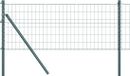 vidaXL Euro-hek met grondbevestiging 10 x 0,8 m pvc-coated staal groen