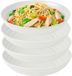 Plasticforte Rond bord/camping - 8x - diep bord - D19 x H4.5 cm - crème blanc - plastique - assiettes à soupe - vaisselle incassable
