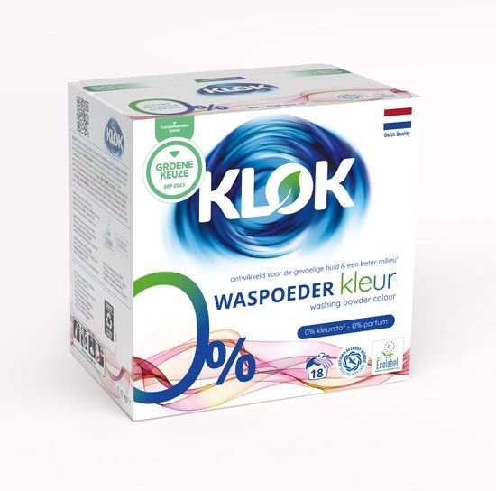 Klok Waspoeder Kleur - 18 Wasbeurten - 1.17 kg