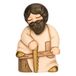 THUN Keramische timmerman, klassieke kerststal, beige | keramiek