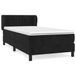 vidaXL Lit plateforme avec matelas, noir, 90x190 cm, velours