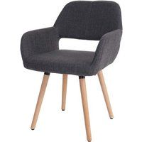 Générique Eetkamerstoel HWC-A50 II, keukenstoel, retro jaren 50 design ~ textiel, grijs, lichte poten