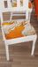 PETTI Artigiani Italiani - Zitkussen voor keukenstoelen, set van 6, oranje marmereffect, 40 x 40 cm