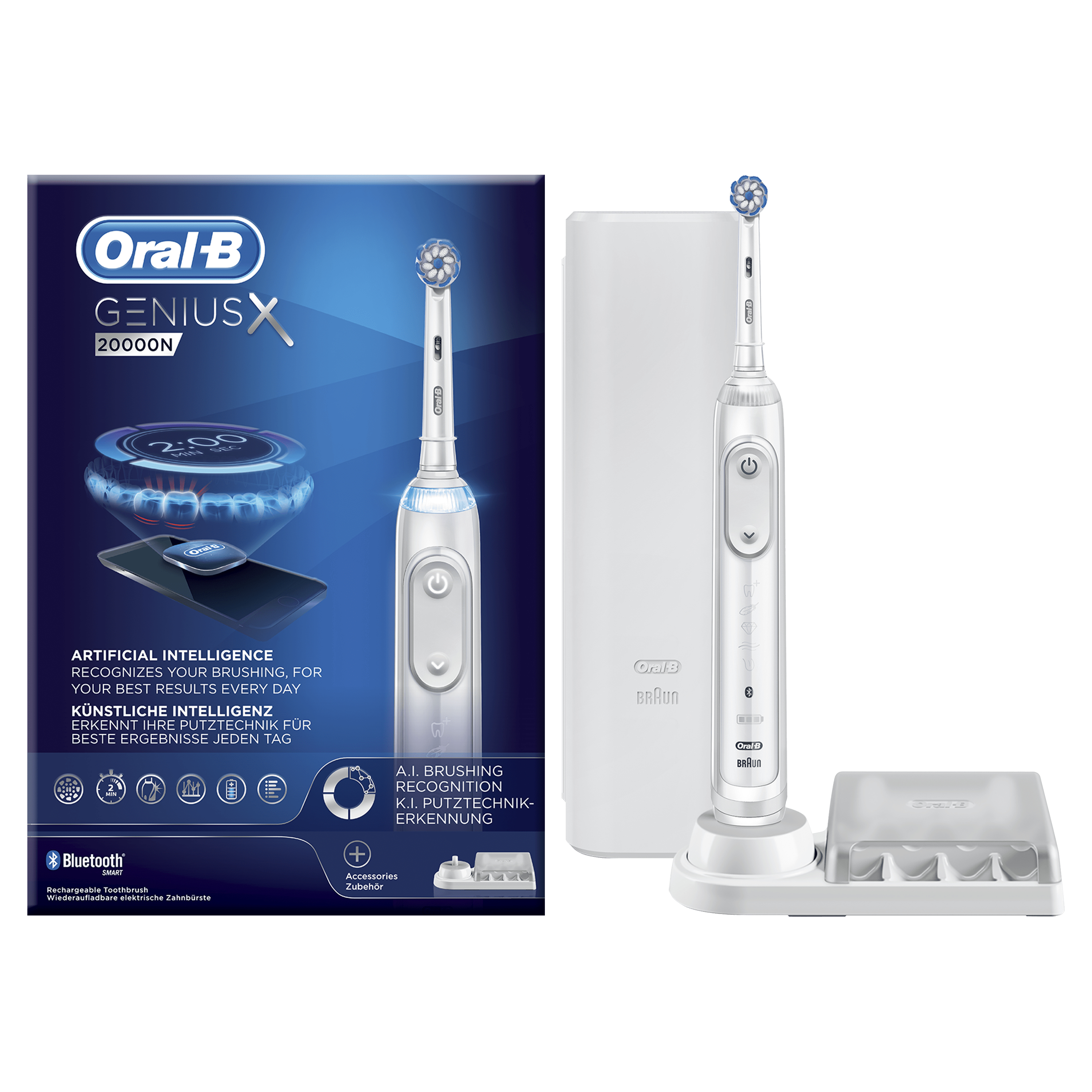 Oral-B Oral-B Genius X 20000N Elektrische Tandenborstel Wit Powered By Braun