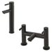 Hudson Reed Robinet de lavabo haut et remplissage de baignoire - Design noir - Nero