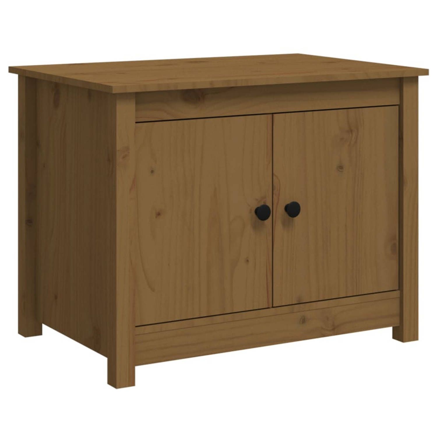 vidaXL Salontafel 71x49x55 cm Massief Grenenhout Honingbruin