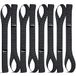 Haccoplanet 8 stuks zachte lus motorrijbanden, 1,6 x 17 inch 1700 lbs breuksterkte, zware spanlussen voor het vastzetten van ATV, UTV, crossmotor, gazon en tuingereedschap (zwart)