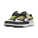 Puma Unisex Baby Rebound SLAM LO Transformers AC+ INF Sneaker, Wit Zwart-Helder Mango Geel, 9 UK Kind