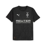 PUMA Borussia Mönchengladbach 25/26 derde voetbalshirt voor Heren, Zwart/Wit, Maat S