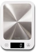 Salter 1105 SSWHDR Stainless Steel Electronic Scale, 5 KG Maximum Capacity, Digital, Slim Design, Easy to Clean, Backlit Display, Measures Liquids and Fluids, White