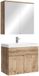 Badplaats Montreal 60 x 35 cm – Châtaignier – Lavabo avec meuble sous lavabo et armoire à glace