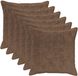 vidaXL - Kussensloop - 6 stuks - Houten - Lichtbruin - 70 x 70 cm - Nep Konijnenbont