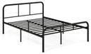 Metaalbedframe 140x190 cm, lit deux personnes, lit plateforme, noir
