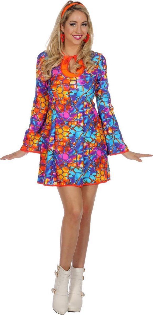 Wilbers Hippie jurk Maan voor dame - Multicolor - Polyester - EAN: 8714438762059