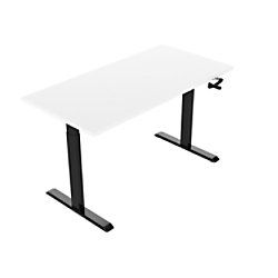 Euroseats euroseats Zit-sta werkstation zwart met wit tafelblad 1800 x 800 x 685-1165 mm