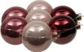 Othmara decorations Othmar Decorations Bv 8x stuks kerstversiering kerstballen roze tinten van glas - 10 cm - mat/glans - Kerstboomversiering