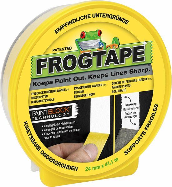 Frogtape Duck - Gele Afplaktape - 24mm x 41M - Binnen/Buiten