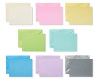 UK Greetings | Multipack van 100 blanco kaarten met één paneel, benodigdheden voor het maken van kaarten | Kunst & Ambacht | Pastelontwerpen | met enveloppen | 106 x 142 x 77 mm