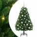 vidaXL Kunstkerstboom 120 cm 150 LED's Warmwit PVC en Staal Groen